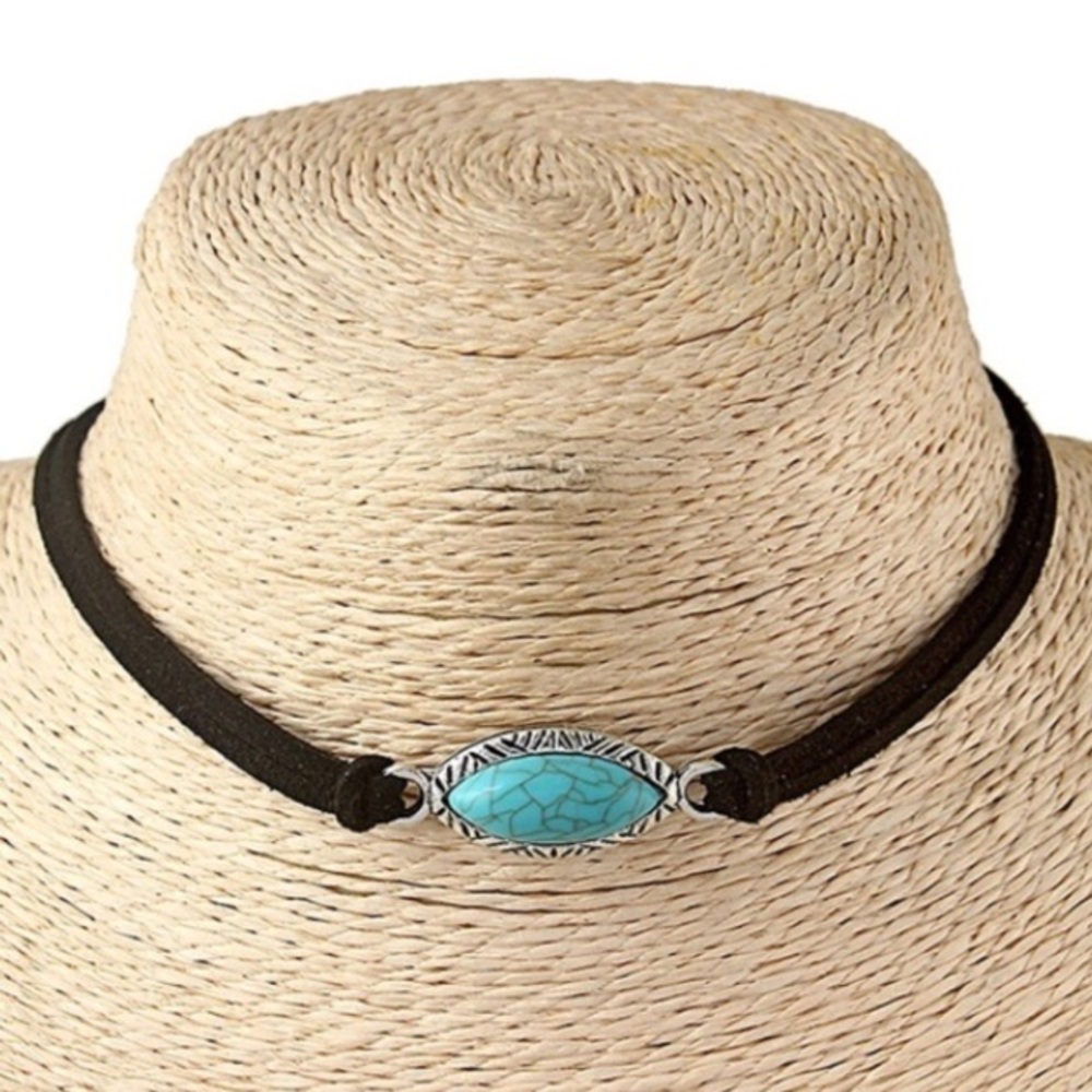 Bohemian Turquoise Choker Necklace